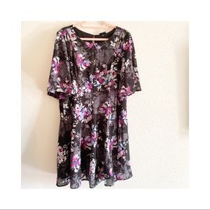 Torrid floral fit and flare dress